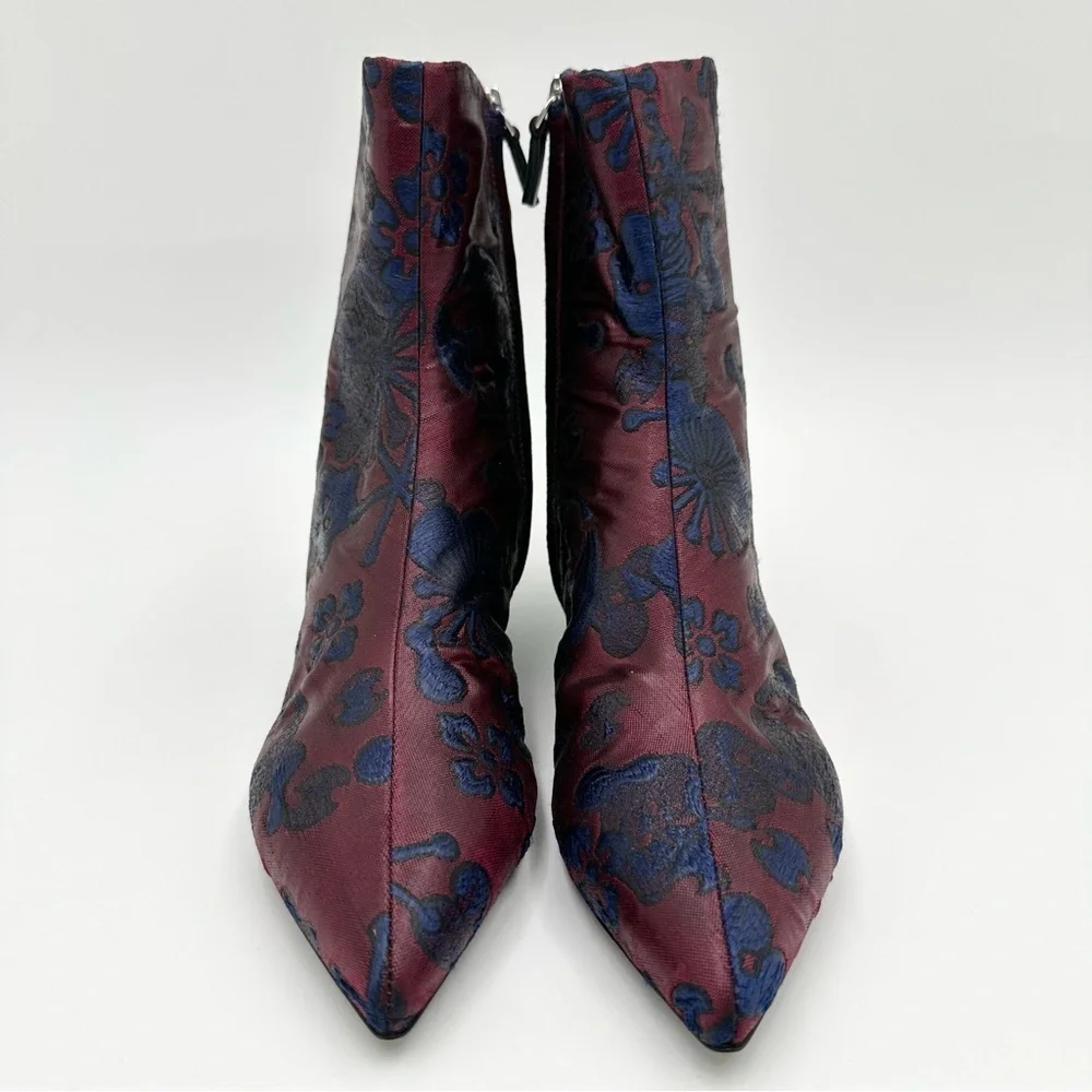 Kenzo Jacquard Pointed Toe Ankle Boots - Picture 3 of 15